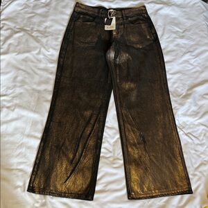 GB Girls Shimmering Gold Flare Jeans